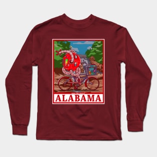 Retro Robot Cycling Alabama Long Sleeve T-Shirt